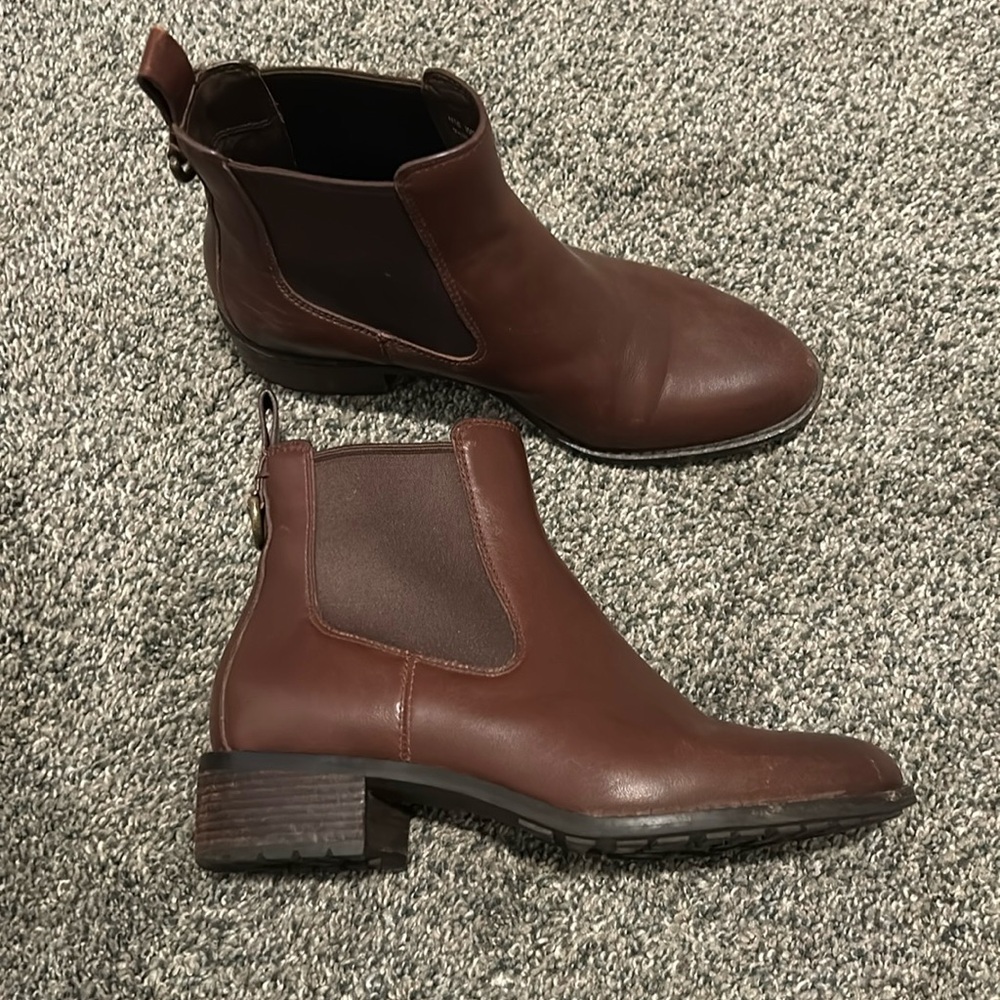 Cole Haan Waterproof Leather Chelsea Boots Brown Size 7